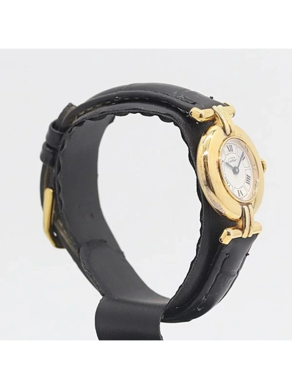 Cartier Must Colliese Quartz Logo Grammar Roman White Dial Watch Kzk